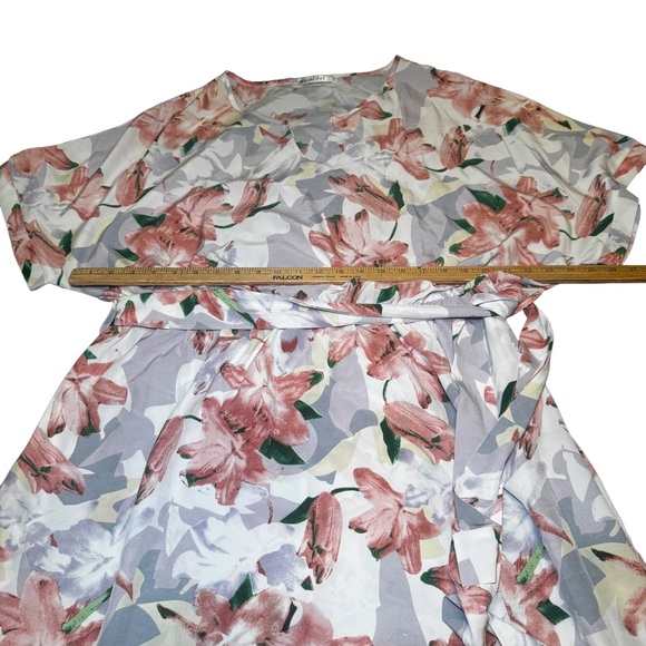 Nemidor | Women’s Boho Floral Mini Dress in Pink and White Size 20 - Picture 7 of 9